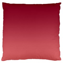 Burgundy Red To Coral Pink Linear Gradient Standard Premium Plush Fleece Cushion Case (one Side) by GradientsOmbre