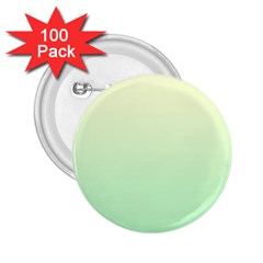 Cream Yellow To Mint Green Linear Gradient 2 25  Buttons (100 Pack) 