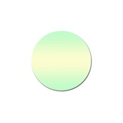 Mint Green To Cream Yellow Bilinear Gradient Golf Ball Marker