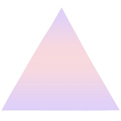 Pale Violet To Pale Pink Bilinear Gradient Wooden Puzzle Triangle