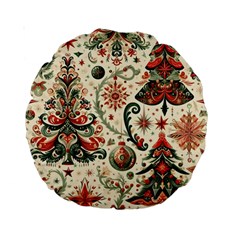 Christmas Tree Snow Standard 15  Premium Round Cushions by Bedest