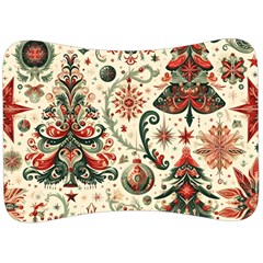 Christmas Tree Snow Velour Seat Head Rest Cushion