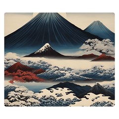 Hokusai Moutains Japan Two Sides Premium Plush Fleece Blanket (kids Size)