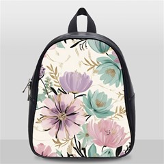 Flowers Pattern Floral School Bag (small)