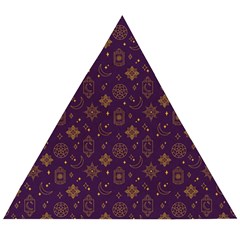 Moon Stars Pattern Wooden Puzzle Triangle by Sabxi