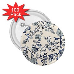 Blue Vintage Background 2 25  Buttons (100 Pack) 