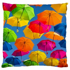 Umbrella, Colorful, Positive, Sky, Rainbow Standard Premium Plush Fleece Cushion Case (one Side)