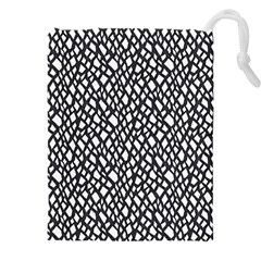 Black White Snake Pattern Drawstring Pouch (4xl)