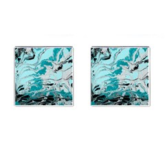 Fluid Turquoise Cufflinks (square)