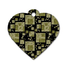 Background Graphic Wallpaper Decor Backdrop Design Dog Tag Heart (one Side)