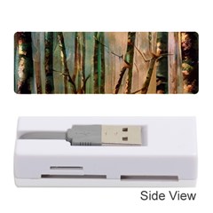 Woodland Woods Forest Trees Nature Outdoors Mist Moon Background Artwork Book Memory Card Reader (stick)