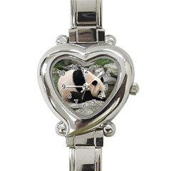 Giant Panda Heart Italian Charm Watch