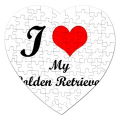 I Love My Golden Retriever Jigsaw Puzzle (heart)