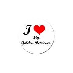 I Love Golden Retriever Golf Ball Marker (10 Pack) by mydogbreeds