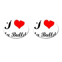 I-love-my-bulldog Cufflinks (oval)