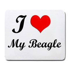 I Love My Beagle Large Mousepad