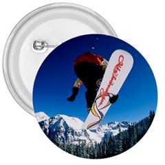 Snowboard Sport Airborne Large Button (round)