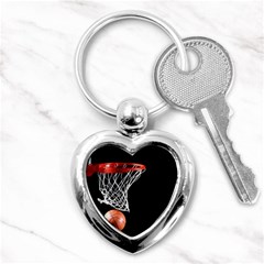 Basketball Hoops Key Chain (heart)