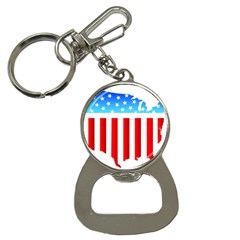 Usa Flag Map Key Chain With Bottle Opener by level3101