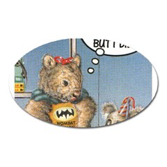 Wombat Woman Large Sticker Magnet (oval)